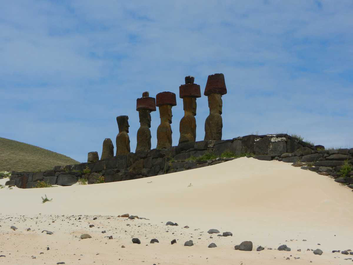 ilutracja Wyspa Wielkanocna i kamienne twarze Moai 4. Symbolika utrudnionej komunikacji.